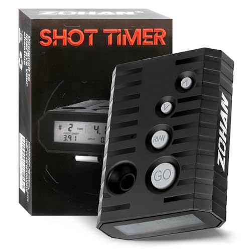 ZOHAN Shot Timer for Shooting Competition- مؤقت المدى مع ارتفاع صوت محسن ، للممارسة ، استخدام RO في USPSA ، IPSC - إجمالي 4 أوضاع للرماية - تضمين بطارية طويلة العمر